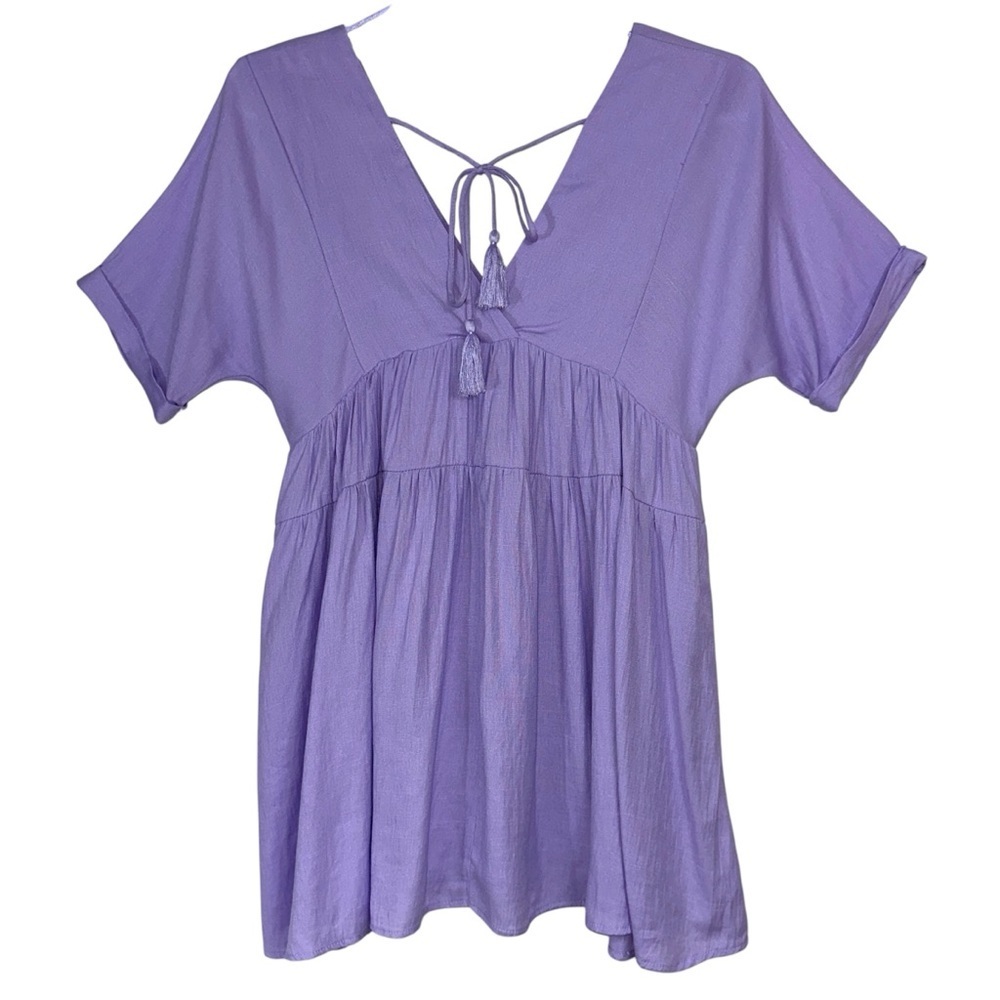 Talulah Lavender Babydoll Mini Dress - Picture 3 of 6